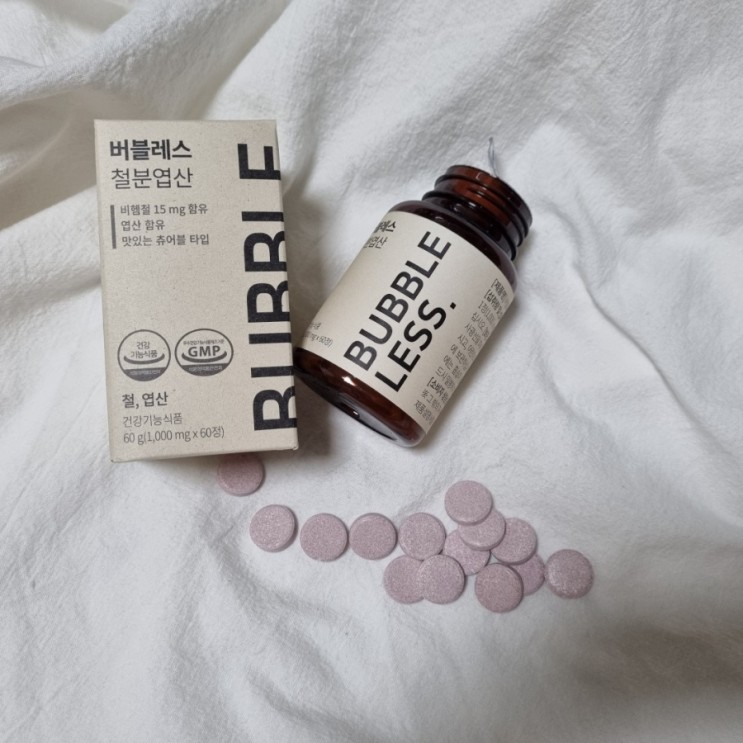 버블레스 철분엽산 맛있는 츄어블철분제로 둘째준비해요~!