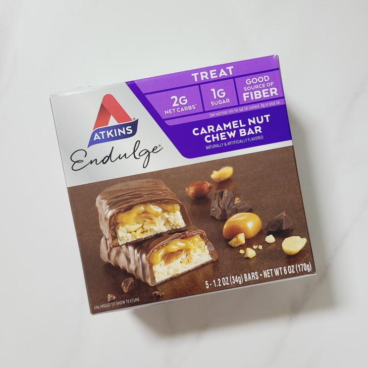 다이어트 간식 추천 앳킨스 카라멜 넛 츄 바