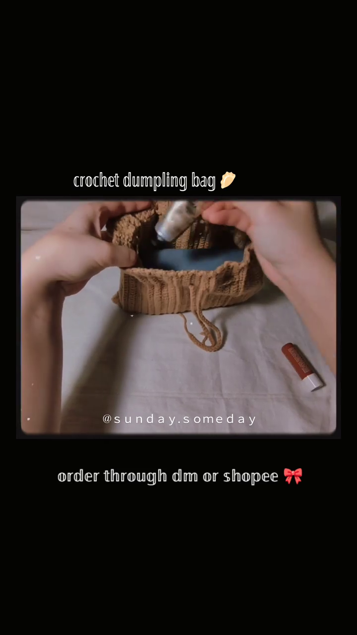 Crochet dumpling bag 🥟