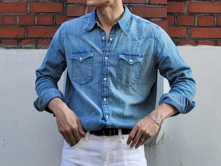 리바이스 남자 청남방 바스토우 웨스턴 데님셔츠 리뷰,