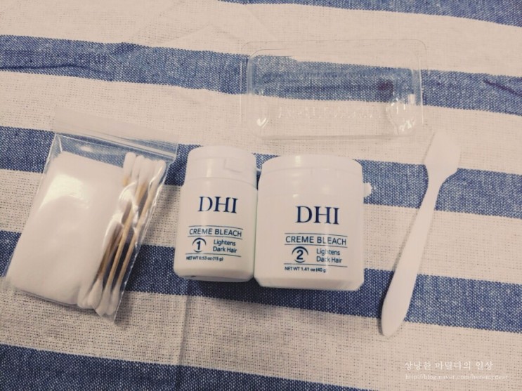 눈썹탈색으로 인상을 밝게 바꾸기! DHI 디에이치아이 크림블리치 눈썹탈색제