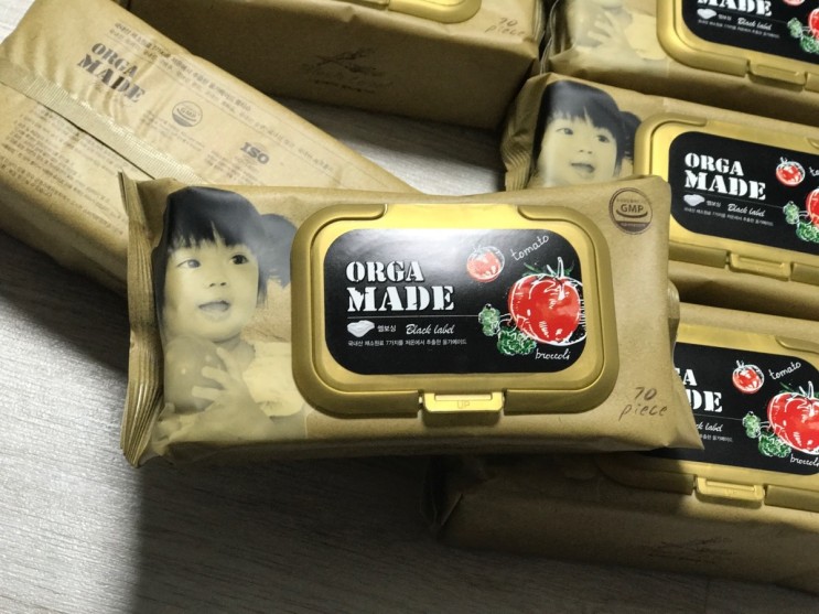 아기물티슈 올가메이드 블랙라벨 캡형 70매 사용후기