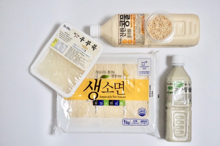 두부미가 진한콩물과 서리태콩물 주문후기 ( 콩국수 / 콩국물 )