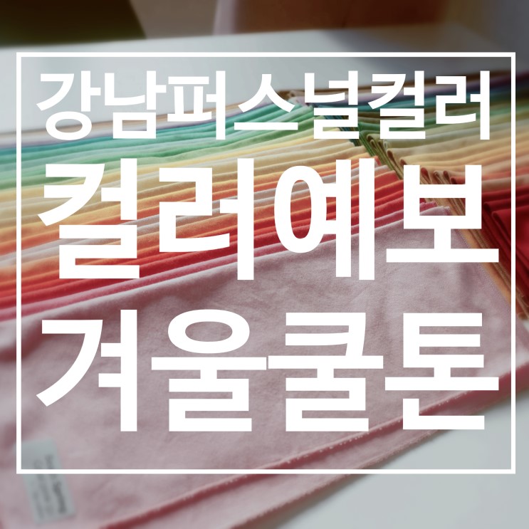 강남퍼스널컬러 컬러예보 :: 내가 웜톤이 아니라 겨울쿨톤이라고 ?!