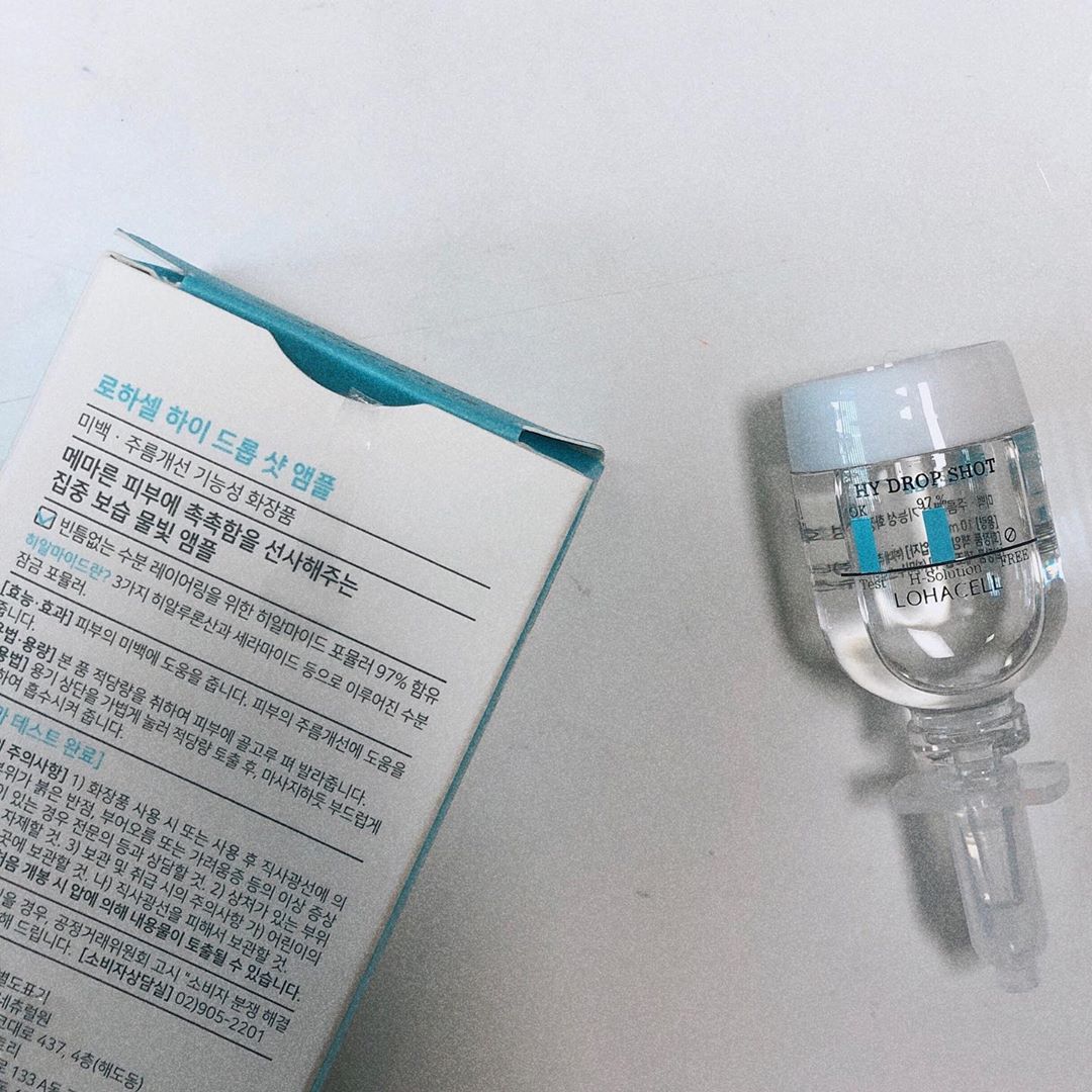 새란 ٩( ᐛ )و on Instagram: “물광피부 만들어쥬는 
#로하셀하이드롭샷앰플
모양도 너뮤 기엽뀨 💚”