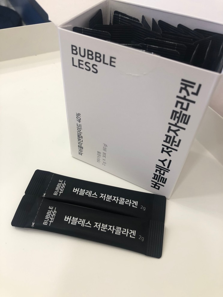 버블레스 저분자 콜라겐 하루 한포 피부관리