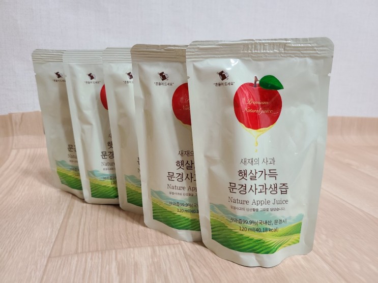 핵꿀맛 사과즙 추천!! : 새재의 사과 햇살가득 문경사과생즙🍎