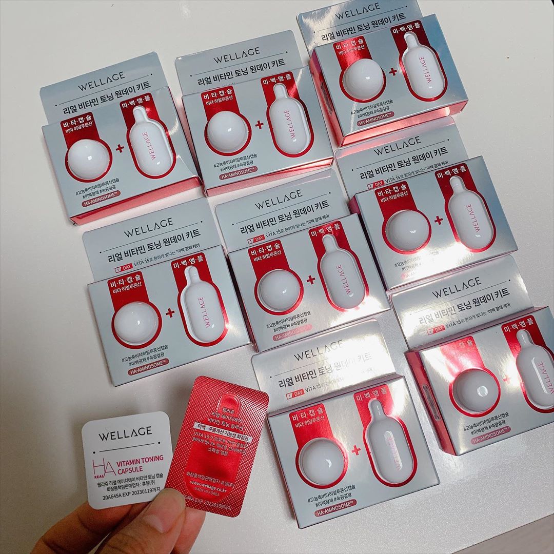 𝓎𝑜𝑜𝓂ღ on Instagram: “❤️피부 화이트닝에 최고인 웰라쥬 원데이키트❤️ 💡칙칙한 피부톤이나 생