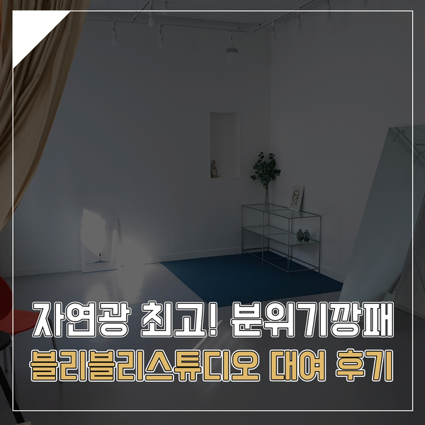 자연광 최고! 분위기깡패 블리블리스튜디오 대여 후기😊