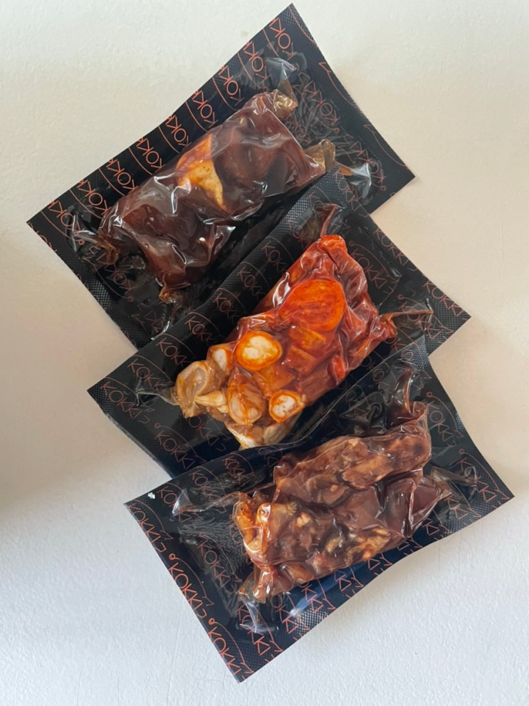 코키,안주,혼술안주,껍데기,막창,돼지막창,미니족,간편안주,캠핑요리,KOKKI,돼지고기요리,집들이음식,혼술,캠핑,간편집밥