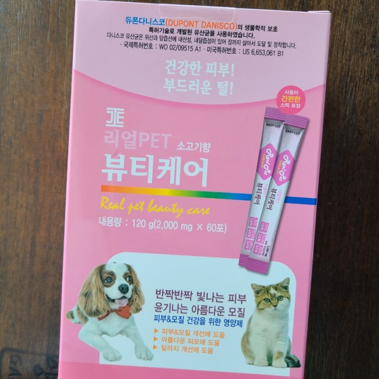 강아지유산균 리얼펫 뷰티케어먹고 알러지관리해보자
