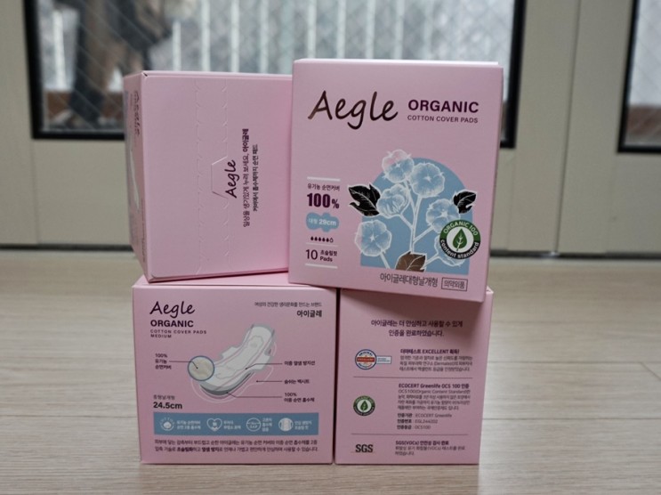 아이글레 유기농생리대 쓸림없어 좋아요