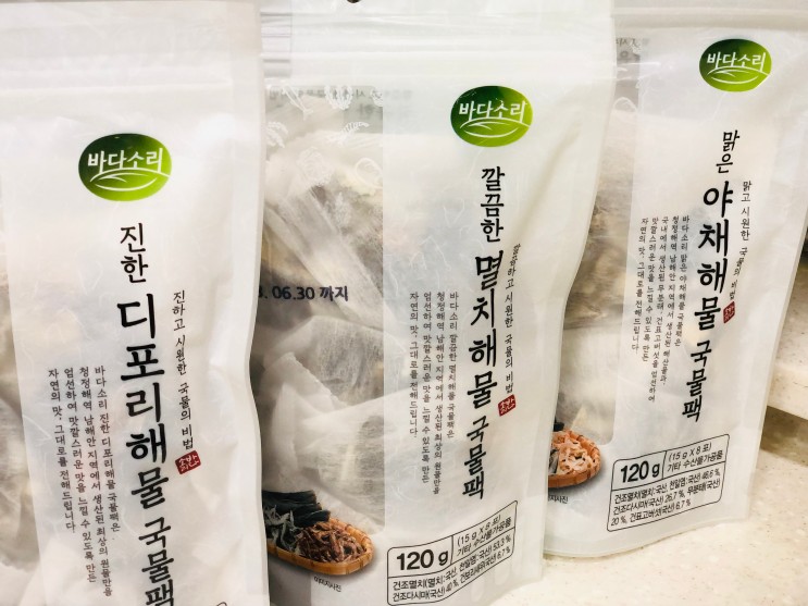 국내산 재료로 만든 천연조미료, 바다소리 해물 육수팩 후기
