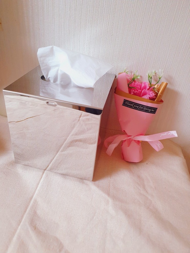 바이챈스 스텐 미니 각티슈 케이스 예뻐서 휴지 뽑을 맛이 나네요~