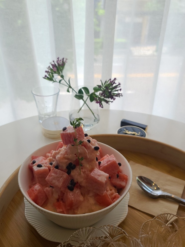 진주시내 수박빙수가 맛있는 카페_우리의 정원 내돈내산 후기🪴