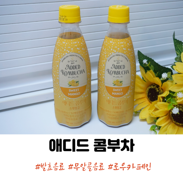 로우 카페인 무알코올 애디드 콤부차 부담 없이 마실 수 있는 음료로 추천!!