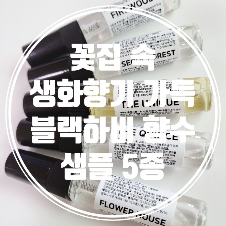 [블랙하비 향수추천] 꽃집 속 생화 향기 가득한 블랙하비 향수 샘플 5종