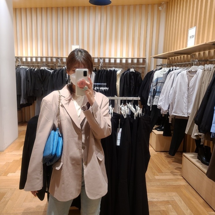 17166 싱글버튼 오버핏 자켓 코디 데일리룩