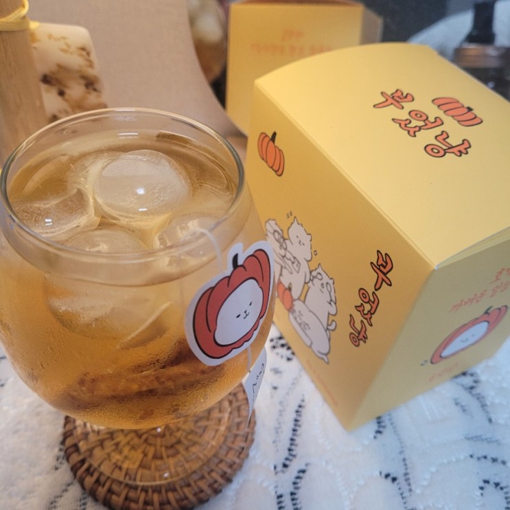 부엇냥 호박차 리뷰 국내산 늙은호박 100% 붓기에 좋은 차 추천