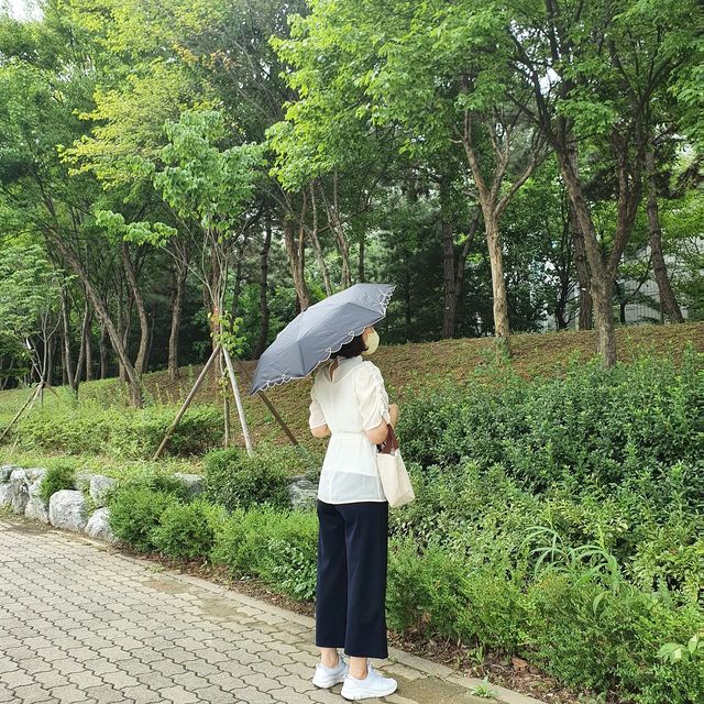 에스겔 & 루디아 공간 on Instagram: "#광고 #양산 @rf_umbrella 겔언니 미니가방에 쏙 들어가는 가볍고 작은 양산 자쇠선차단 효과 톡톡히 보고 있어요 #크로커다일양산 덕분에 강렬한 햇볕 피해 잘