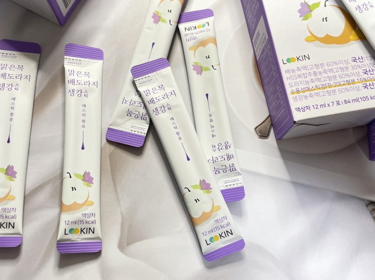 목에 좋은 차 추천 루킨 맑은목 배도라지 생강스틱으로 간편하게 먹어요!