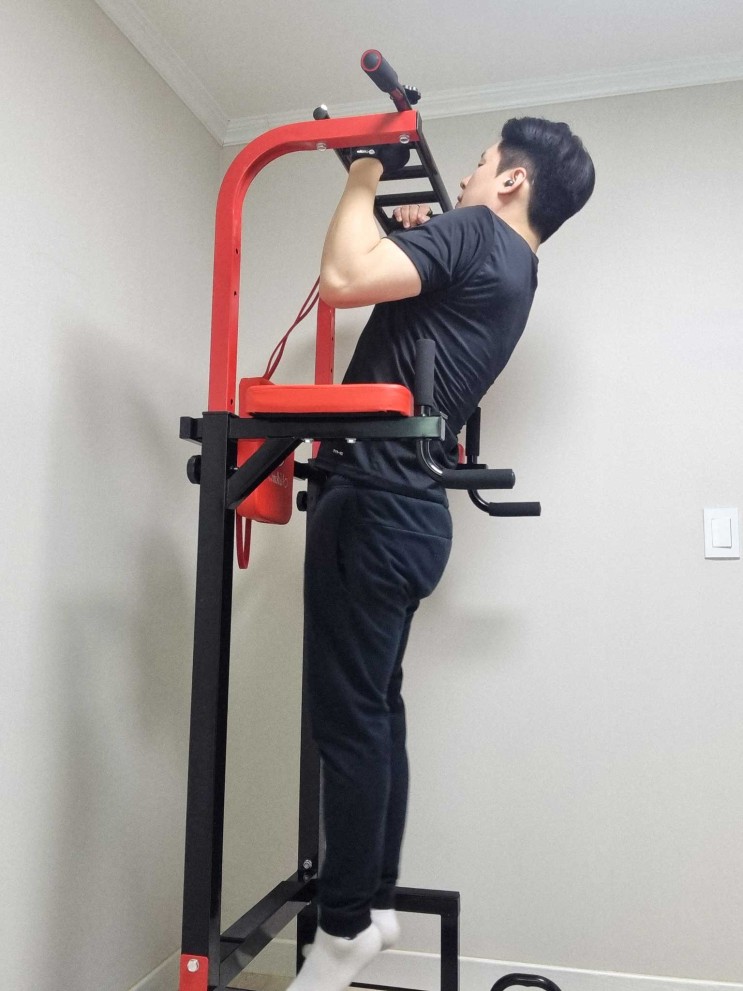 치닝디핑 멜킨 포스 풀업밴드로 효과 만점~ 홈트레이닝 턱걸이봉!
