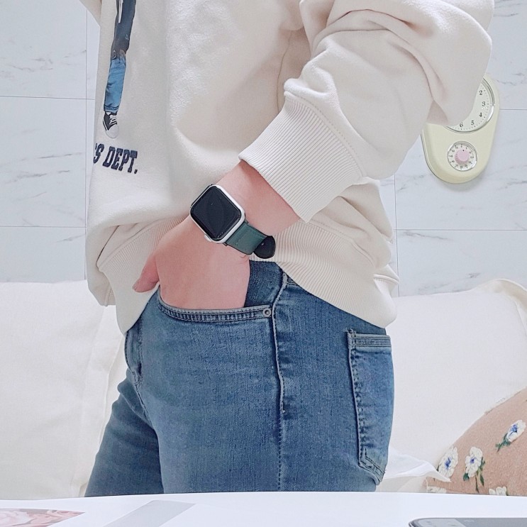 애플워치 가죽스트랩 데일리로 예쁜 줄질하기 좋은 신지마켓
