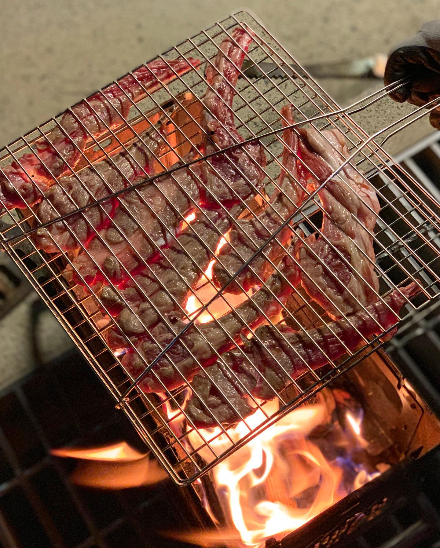 양갈비 첫 도전!! 냄새날까봐 무서웠는데 너——무 맛있게 잘 먹었다 ✌🏻 
(그래서 오늘도 챙겨옴) 

강꿀님 추천으로 쫀드기도 사서 구워먹었는데 뺘삭바삭 과자같아요 최고! 🧡

불멍의 마무리는 역시 고구마! 🍠 
장작 숯불에 은은하게 구우니까 안타고 맛있었던 🤤🤤

다음엔 뭐 구워먹을까요!! 🤔💖