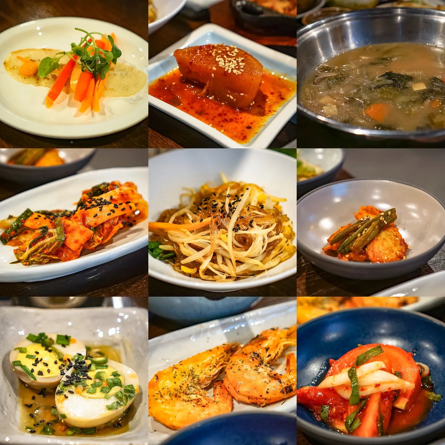 #일상정찬 #명지맛집
-
음식에 집중하시겠다며
네이버 플레이스까지 삭제해버린
애정하는 밥집
-
이미 명지맘들한테는 소문 다 났던데,
처음 나오는 전병부터
전 조림 무침 구이 볶음 김치 등
10가지 반찬들과 국은 그날 다르게 내어주신다.
제육구이나 고등어구이만 있어도 밥도둑인데
바로 만들어 퍼주시는 취나물 압력솥 밥은
간장 양념장만 살짝 비벼 먹어도 꿀맛이었다.
마지막에 식혜까지 주심.
-
요즘 돼지국밥이 8천 원 하는데
12,000원에 푸짐하게 차려지는 한식은 못 참지
점심 영업만 하시고 저녁은 술상 차림으로 예약해야 함
#꿀고기리스트
-
📍부산 강서구 명지오션시티8로22번길 21
✔️ 오늘의정찬 ₩12,000