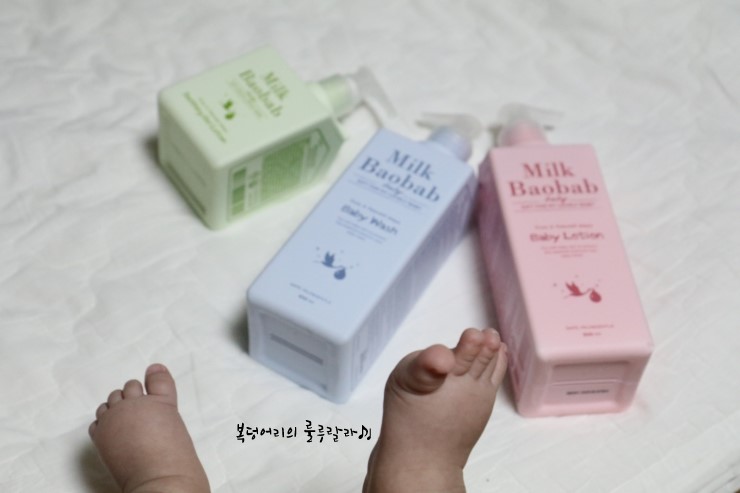 수딩젤은 밀크바오밥 베이비 스킨케어 3종으로 준비완료