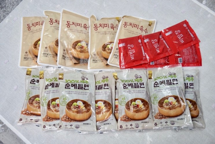 청수식품 , 100%제주 순메밀면 ( 물냉면 / 비빔냉면 / 홈냉면 / 다이어트식품 )