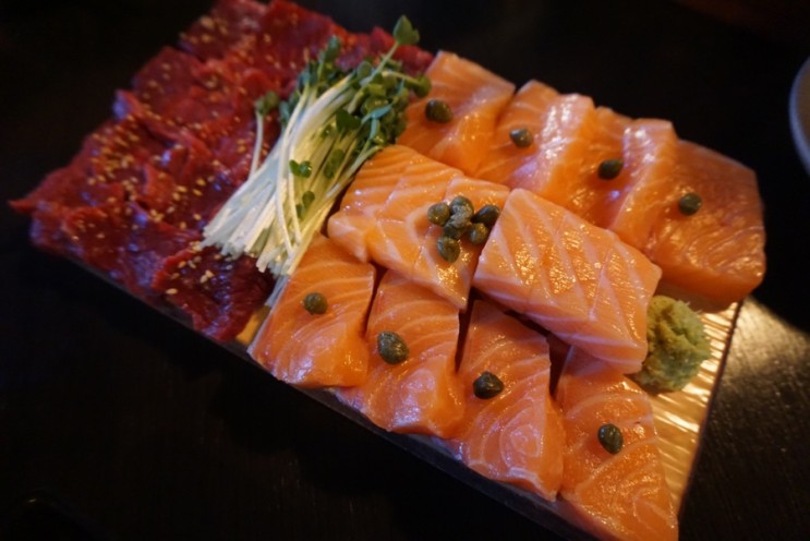 수유 광안리 육회와 연어가 맛있는 곳 재방문 리뷰:)
