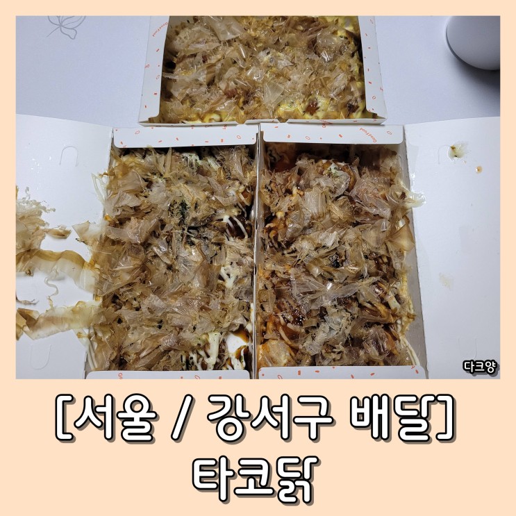 출출한 시간에 먹기 좋은 맛있는 타코야끼 배달하기 *타코닭