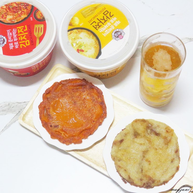 백설 감자전 김치전, 초간단 아이간식, 자취생요리 5분만에 뚝딱!