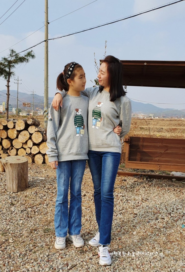 가족티 옥스타 패밀리룩 엄마랑 딸이랑 커플로