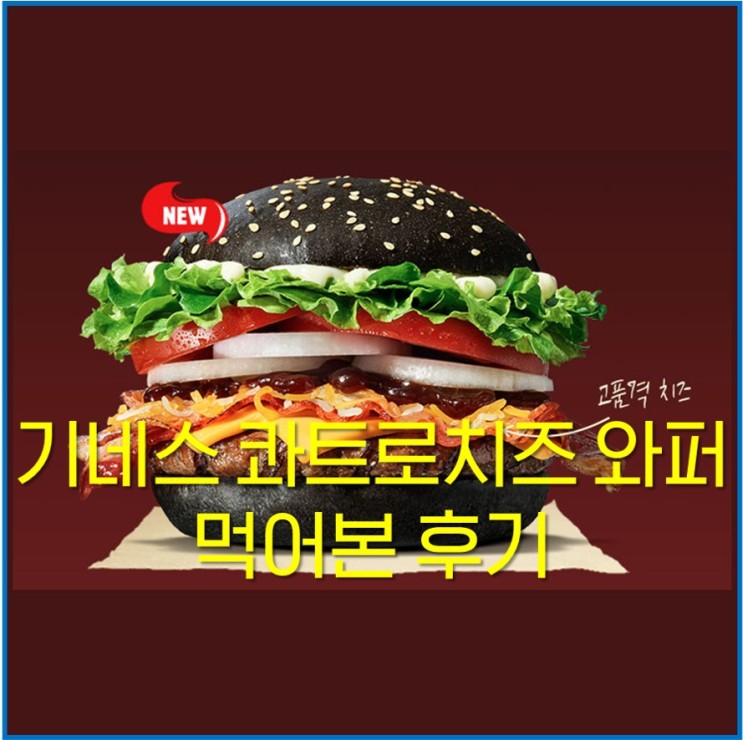 기네스 콰트로 치즈 와퍼 쿠폰 사용 후기(구로 디지털 단지 버거킹, #내돈내산)