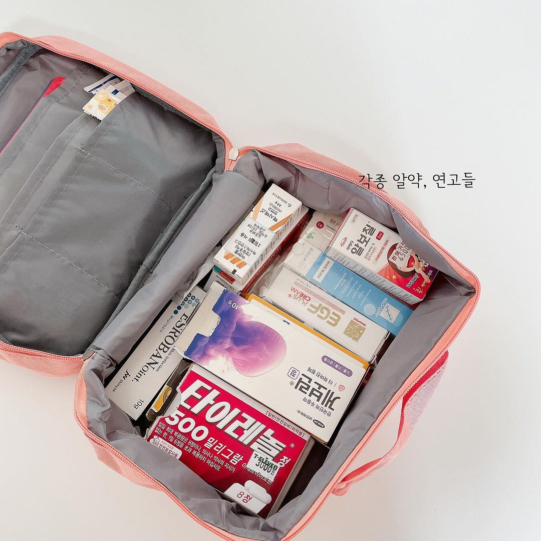 한별 on Instagram: “#협찬 집에만 있는 주말이다보니 사부작 정리요정 출근 🧚🏻‍♀️ 늘 정리해야지 하고 손을 못대고 널브러져있던 상비약들을 드디어 정리했어요! 모든 약들이 들어갔음에도 넉넉하게 여유있는 대용량인데다가 뚜껑에 수납 주머니가 나누어져 있어 밴드나 파스같은 약들을…”