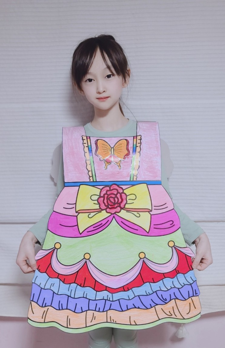 디자인오 "드레스 색칠 키드" 집에서 이쁜 드레스 만들기♥️