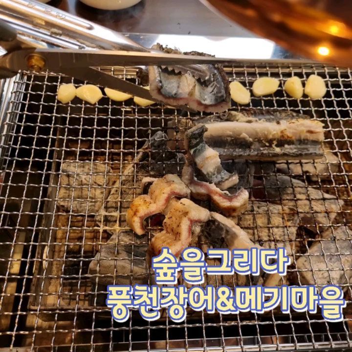 호호맘 on Instagram: “_ 멋진 풍경속에서 맛있는 식사와 호수가 보이는 카페에서 힐링을 할수 있는 "숲을그리다" 안에 있는 풍천장어&메기마을에 다녀왔어요~~~😄😆 쫀득쫀득한 장어 구이는