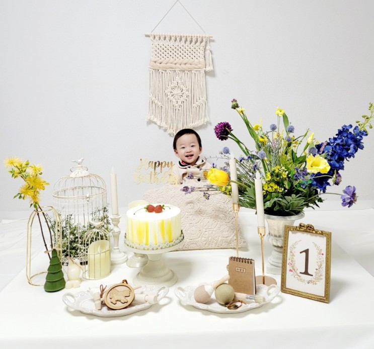 첫돌,감성적인 돌상:) 랄라래빗🐰