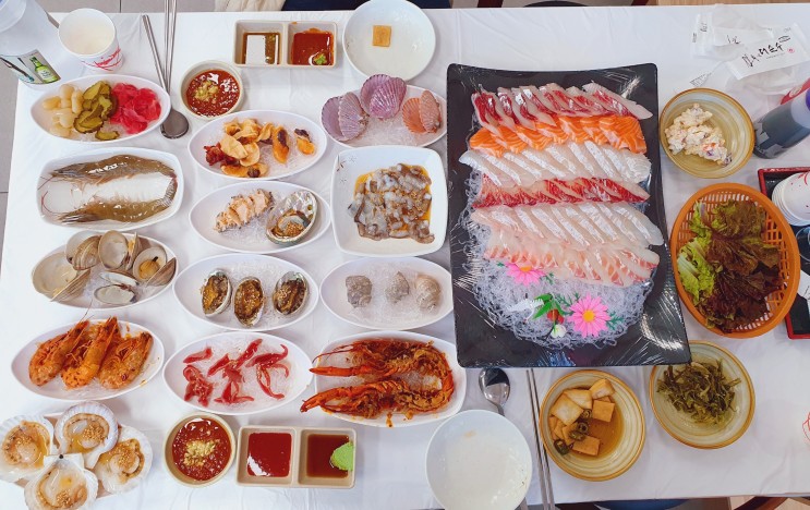 영종도가성비맛집 한상 가득 나오는 해산물과 회 대신수산
