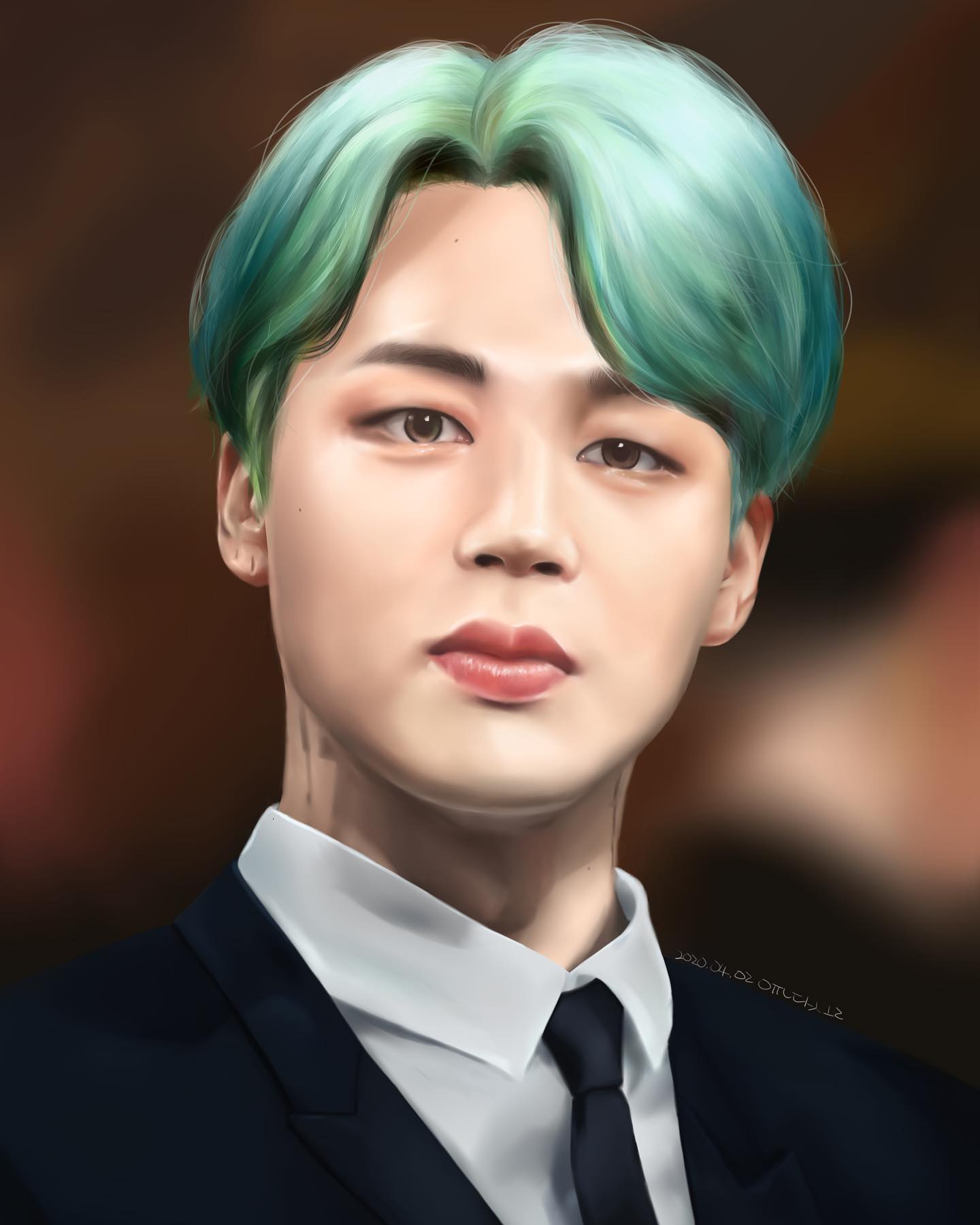 방탄 지민 그려봤어용🥰