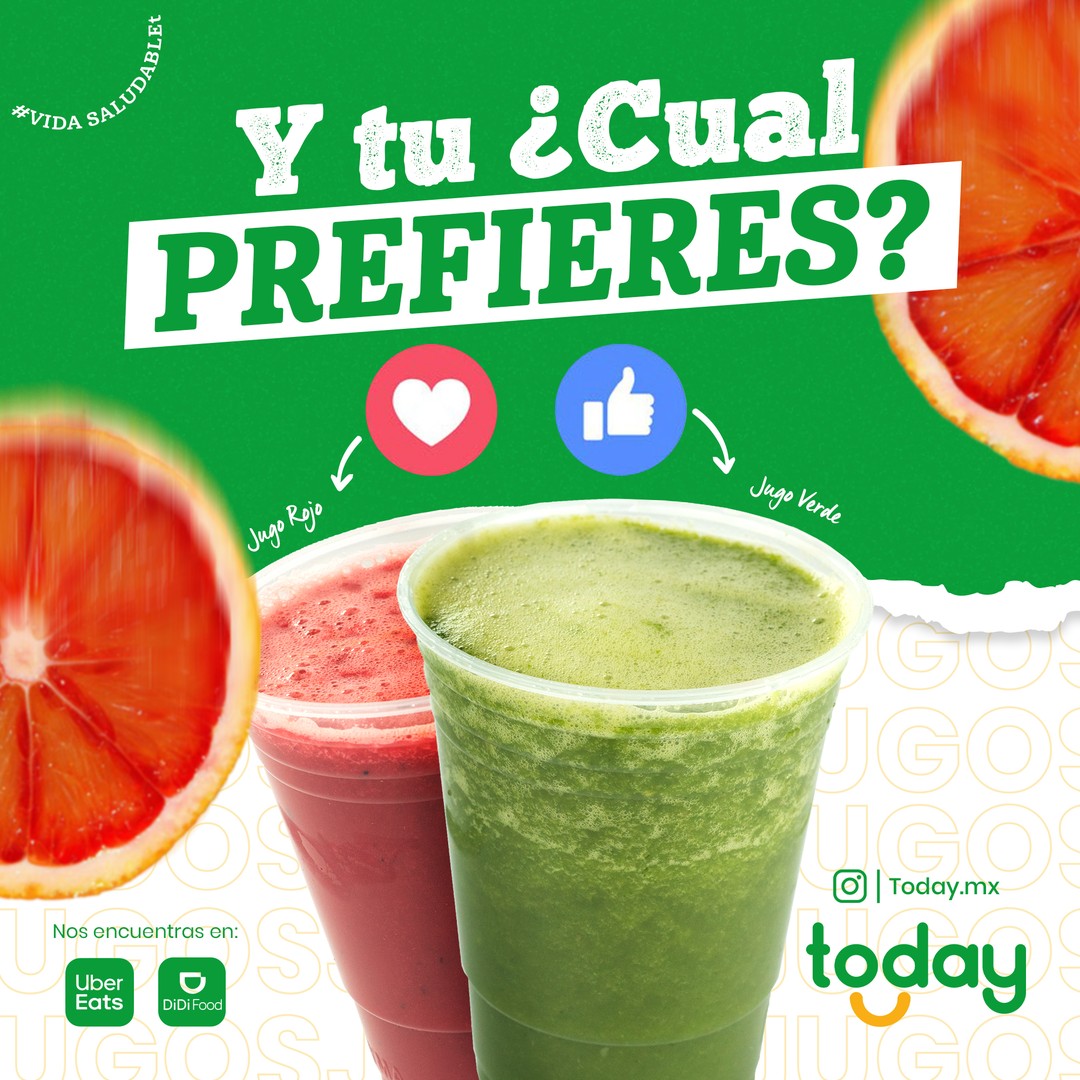 Y tu ¿Cuál prefieres?🤔
Cuida tu cuerpo con #Today ¡El día es hoy!🥳