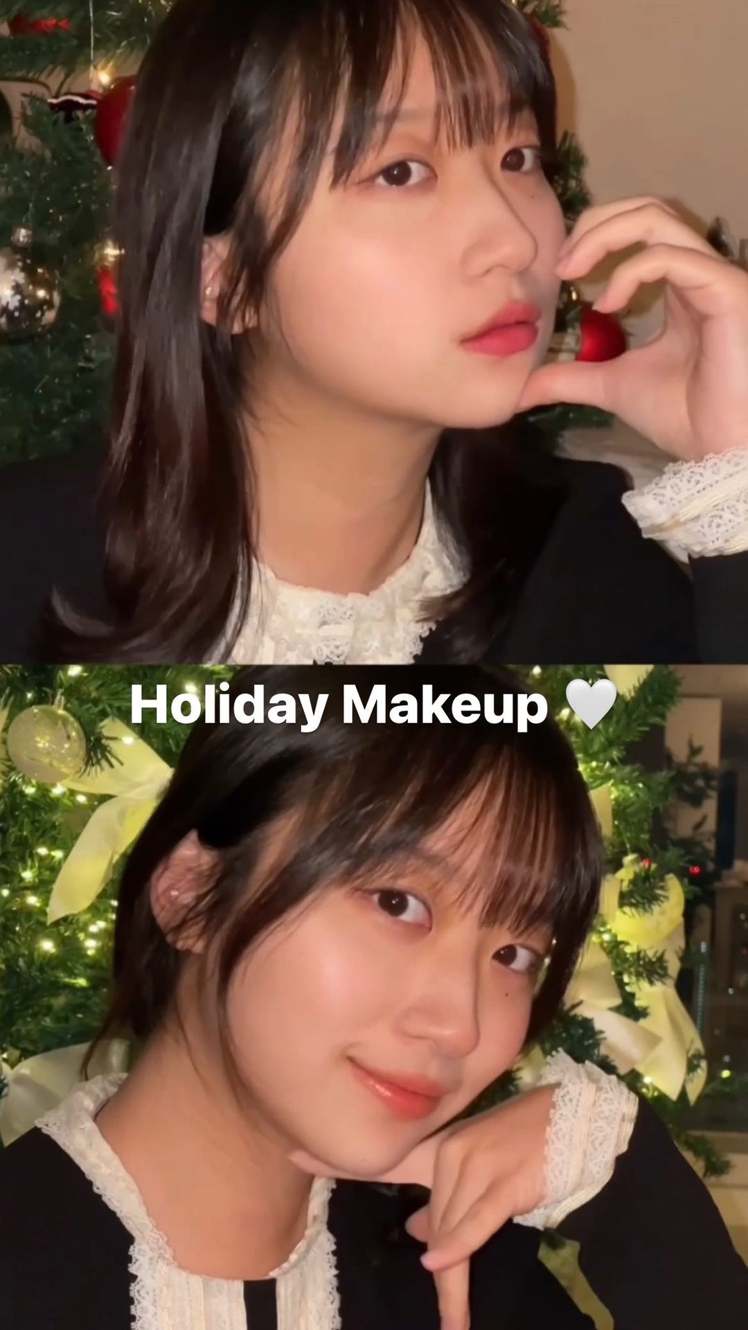 연말 메이크업 코스요리 나왔습니다~🍽️
@naming.cosmetic 에서 holiday #gift 를 받았어요!
취향에 따라 무드에 따라 골라서 완성하는 글로우룩vs매트룩
저는 어떤게 더 잘어울리나요 ~? 🤍🤍🤍

#홀리데이컬렉션 #홀리데이메이크업 #크리스마스파티 #연말파티 #릴스추천 #holidaymakeup #christmasmakeup #koreanmakeuptutorial