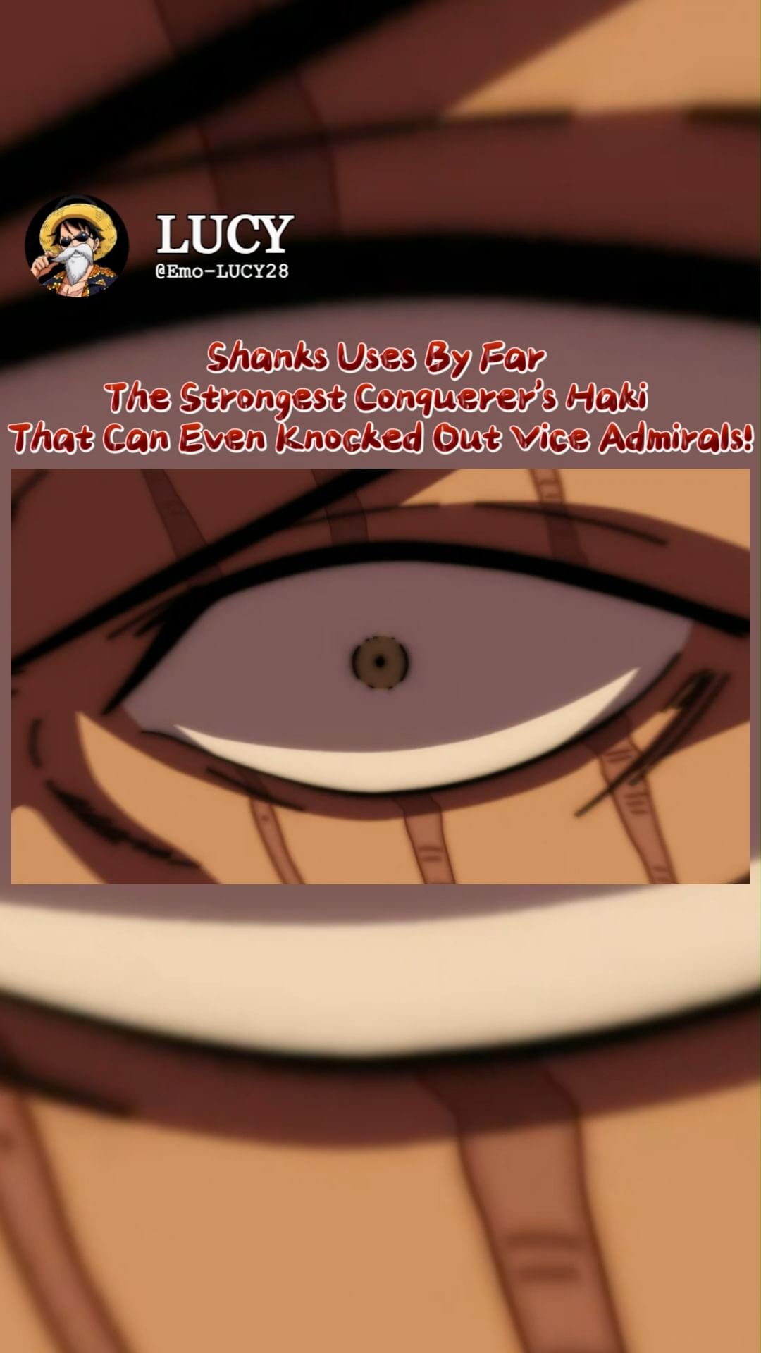 Shanks Uses By Far The Strongest Conquerer's Haki That Can Even Knocked Out Vice Admirals! #onepiece #reelsfypシ #reels2023 #reelsvideo #reelsfb #animeedit #anime