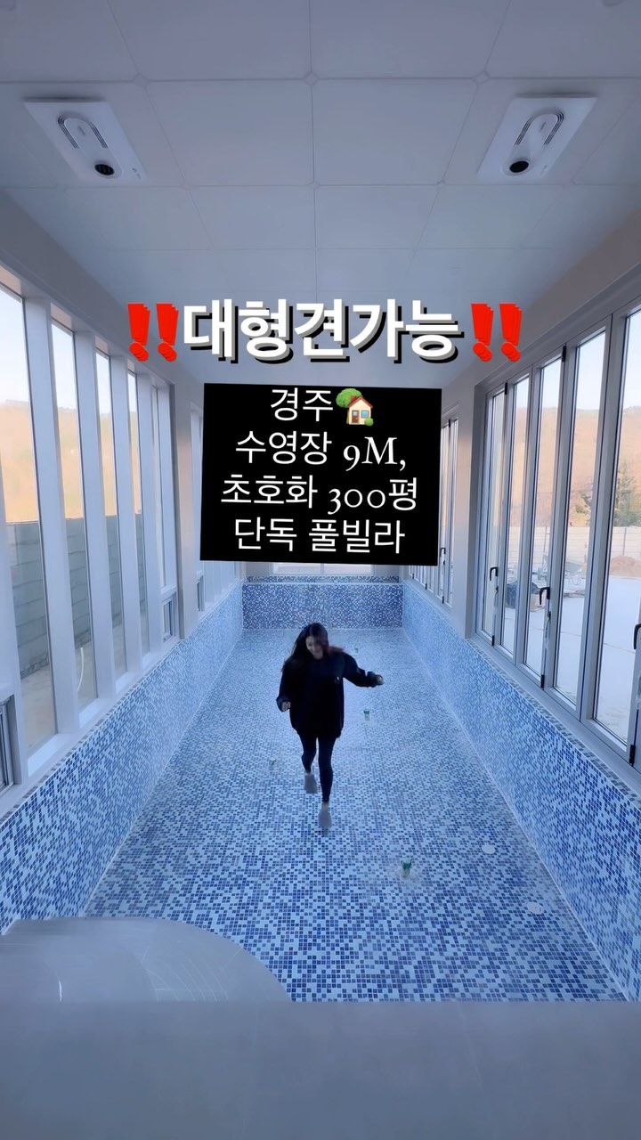 #신상숙소 스포 🏡  #경주신상숙소 
이번엔 대형견 친구들도 집중‼️‼️ 
아직 공사중인데 초대해주셔서 감사합니다 
신나서 뛰어다님 ㅋㅋㅋㅋㅋㅋㅋㅋㅋㅋ
 ⠀⠀⠀⠀⠀⠀⠀⠀⠀⠀⠀⠀⠀⠀⠀ ⠀⠀⠀⠀⠀⠀⠀⠀⠀⠀⠀⠀⠀⠀⠀ 
아 적을게 너무 많은데 영상 많지만, 일단 수영장부터 😎 
라이브방송으로 한번 보여드릴께요 완공되묜 🖤🖤 
 ⠀⠀⠀⠀⠀⠀⠀⠀⠀⠀⠀⠀⠀⠀⠀ ⠀⠀⠀⠀⠀⠀⠀⠀⠀⠀⠀⠀⠀⠀⠀ 
🎄 단 . 독 . 풀 . 빌 .라 
- 9M 수영장 ( 휴젠트 4개 설치 ) / 화장실이랑 바로 연결 
- 대형불멍존 
- 넓은 단독 운동장 
- 밀레 커피머신 . 오븐 . 다이슨. 정수기 . 토스트기 
- 방 3개 (방마다 티비/비스포크 냉장고/ 2개 패밀리침대) 
- 전동 커튼 
- 4M 아일랜드 주방 
- 7M 초대형 주방장 
- 세탁기 건조기 있음 
- 냉장고 3대 (각방 미니 냉장고 제외 ) 
-  대형견 가능 ‼️‼️
- 블루투스스피커 
- 티비 86인치 ..
외에 조명부터 막 그냥 ㅠㅠ막 반려견과 
사람아이가 함께하기에 너무좋은 곳이네요 
⠀⠀⠀⠀⠀⠀⠀⠀⠀⠀⠀⠀⠀⠀⠀ ⠀⠀⠀⠀⠀⠀⠀⠀⠀⠀⠀⠀⠀⠀⠀ ⠀⠀⠀⠀⠀⠀⠀⠀⠀⠀⠀⠀⠀⠀⠀ ⠀⠀⠀⠀⠀⠀⠀⠀⠀⠀⠀⠀⠀⠀⠀ 
전 아무곳이나 추천 하지 않는거 아시죠…숙소는 더더욱 🩷 
라방으로 한번 보여드릴께요 후 ☁️드릴수 있는 혜택이 뭘까..마넌이라도 할인해주세여 
사댱님ㅋㅋㅋ 바베큐 서비쮸… 라도 ㅇㅊㅊ 
안해도 예약각이긴 한 컨디션…
일단 완공되면 😉저부터 슝 🩷♥️💪🏻
 ⠀⠀⠀⠀⠀⠀⠀⠀⠀⠀⠀⠀⠀⠀⠀ ⠀⠀⠀⠀⠀⠀⠀⠀⠀⠀⠀⠀⠀⠀⠀ 
내가 다  설레구 난리 
 ⠀⠀⠀⠀⠀⠀⠀⠀⠀⠀⠀⠀⠀⠀⠀ ⠀⠀⠀⠀⠀⠀⠀⠀⠀⠀⠀⠀⠀⠀⠀ 
#벨라메이 #벨메이추천숙소 #경주애견풀빌라 
#반려견여행 #강아지여행 #멍스타그램 #멍플루언서 
#댕플루언서 #신상숙소오픈
