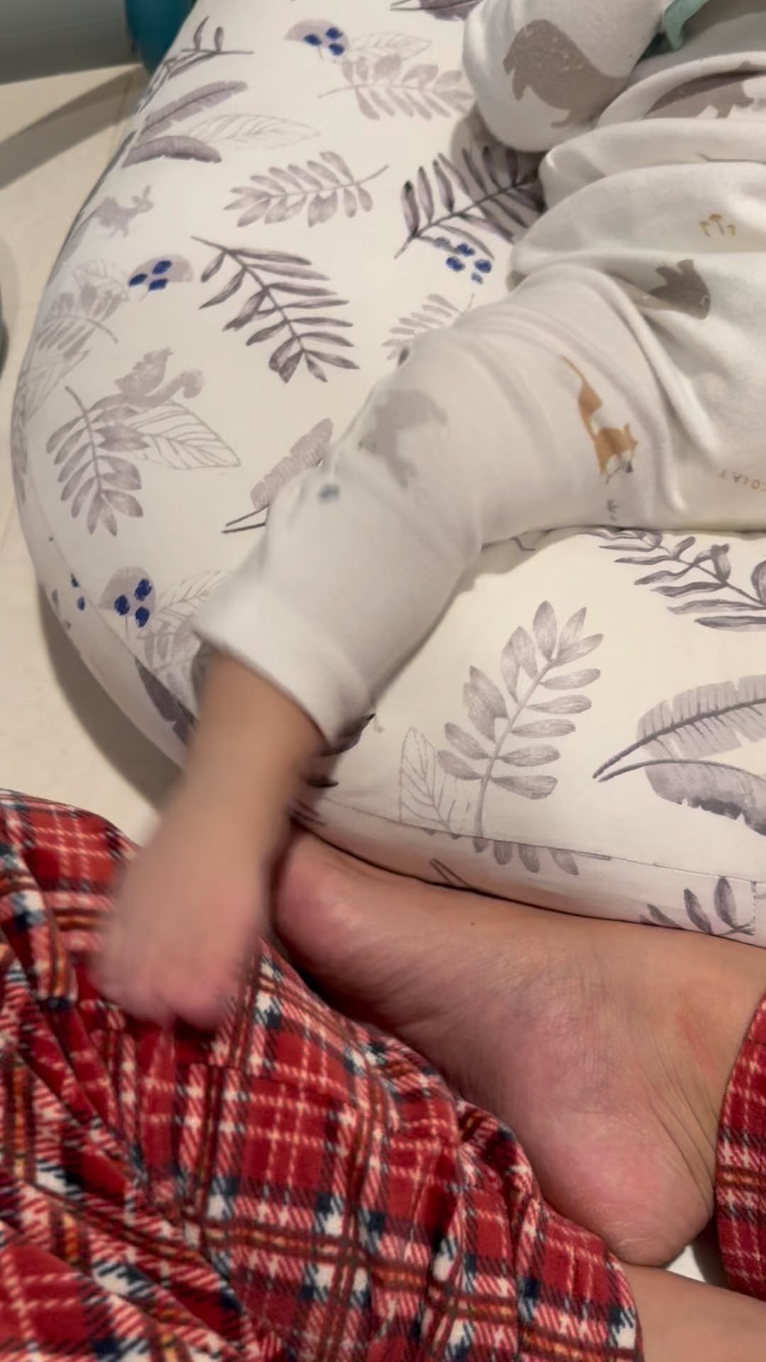 대놓고는 아니고 은근히 껌딱지🧡 
발끝이라도 붙어있어야 함🥹
그래도 혼자 젖병들고 먹을 줄 알만큼 컸네😍