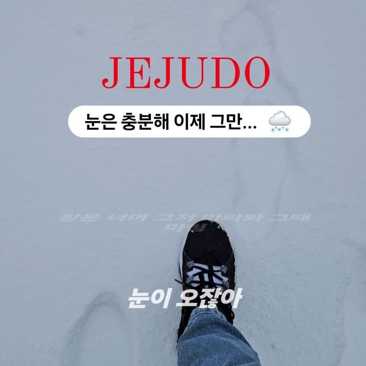 제주도 눈이 오자나~  이제 그만 와도 되자나~~

.
.
어제ㆍ오늘 제주는 눈이 많이 내렸어요.
비행기 결항도 많아 공항이 북적북적 ✈️ 

모두 안전하게 귀가하세요.

나도.. 집에 무사귀환하자ㅎ

낼부턴 날씨 풀린다고하니 도로통제 풀리면

눈썰매 타러 가야겠어요! 🏂  슝슝~~~~

.
.
.
.
#제주폭설
#이제그만
#제주날씨 #낼푸터풀림
#여미_제주 #여미 #여행에미치다 #여행에미치다_제주
#여행이좋다 #일상이여행 #제주살이