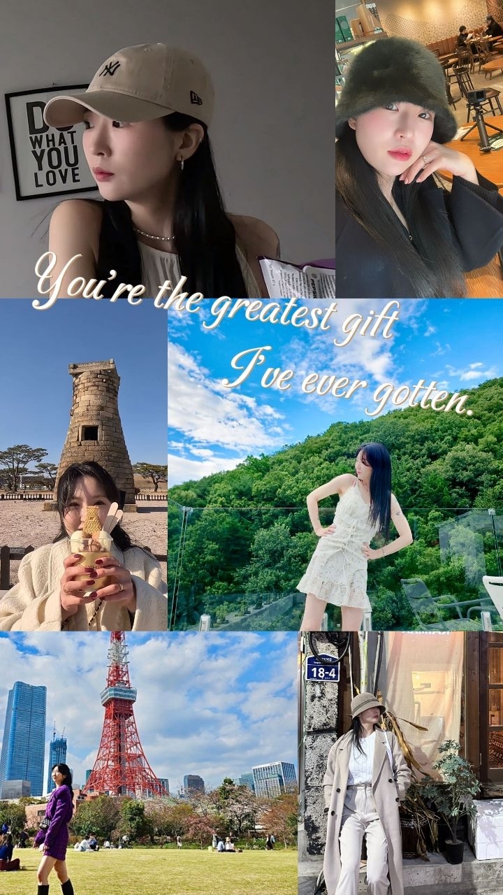 You're the greatest gift I've ever gotten.
[ 당신은 내가 받은 최고의 선물입니다 ]
🎵다정히 내 이름을 부르면(남자ver.) _ 전건호

🩵영상을 시작한 동안 많은 일이 있었네
코로나가 끝나서 해외를 다시 다니기 시작했고
우리 꾸죽이 살이 6키로가 빠졌고
내 살이 30키로가 빠졌고.....😉(맞아요 자랑)
늦은 나이에 시작한 길고긴 꾸죽이의 교정이 끝났고
23년 말부턴 둘다 인스타 비공개를 풀고
생각지도 못한 사랑을 받기 시작했으니
..너무 감사한 요즘🩵

오늘 tmi는 혹시 인생의 주제가 같은게 있나요?
저희 부부는 몇개 가지고 있어요.

노래가 참 신기한게 들으면 치유되고 즐겁고 아련하고 슬프고
그리고 그  노래에 추억도 있고,그리고 떠오르는 사람도 있잖아요.
제가 [ 눈의 꽃 ]을 들으면 군대에 입대하는 악몽을 떠올리듯이요..
네 .. 그래요.. 넘어가고 
저희가 사귈때  나온 노래가
버스커버스커의 [ 벚꽃엔딩 ]과 [ 여수밤바다 ]..네 미친듯이 들으면서
꽃놀이 다니고 찐 여수밤바다에서 바다 뛰댕기고..

결혼하고 싶을때 미친듯이 들은 노래도 있는데 이건!!
저희 결혼식때 저희 지인이 축가로도 불러줬는데 
기억하는 사람이 있는지 모르겠고..
아무도 영상조차 안찍어줘서...🫠
일단 그노래는 비밀로 아껴놓을게요 써먹을곳이 있어서💜

네 어쨋든 그리고 지금 이노래

다정히 내 이름을 부르면..정말 좋지 않나요?
그중에서 왜 하필 남자 버전이냐 하면 이번 영상에 
쓴곳도 2절 부분인데 이 노래 듣고 진짜 너무 감동받고
제가 저희 꾸죽이에게 하고 싶은 말이 
그대로 다 있는 노래 가사 라서요💜

그리고 웃기고 오글거리고 F감성 넘치고 
중2병 걸려서 흑염룡 오른손에서 뿜어낼거 같지만..
제가 먼저 죽거나 하면 이 노래 장례식에서 틀어주고
그리고 이 노래 들으면서 생각해달라고 ㅋㅋㅋㅋ
네 여기까지 할게요 ㅋㅋ

제 장례식 주제가 얘기였어요💜

항상 감사합니다

📽영상은 그전부터 폰으로 찍고 어플로 편집하고는 했는데
사고를 기점으로 우리가 있었던 순간을 기록하고 싶다고 했고.
이왕 하는거 우리 추억 제대로 만들고,
기록하라고 22년 블프때 꾸죽이가 선물해준 고프로 11.
그리고 23년 2월에 바꾼 S23울트라.
(그전 21은 일반카메라가 사자마자 박살나서 2년을 광각으로 찍음..)

현재 가장 이쁘게 꾸죽이를 담아내고 있는 아이들이에요💜

22년 11월 29일부터 이번 여수까지.
1년 2개월 가량의 영상들. 
모든 모습 모든 장소는 아니지만 이쁘게 모아봤습니다💜

#다정히_내_이름을_부르면 #전건호
#gift #ggujugi