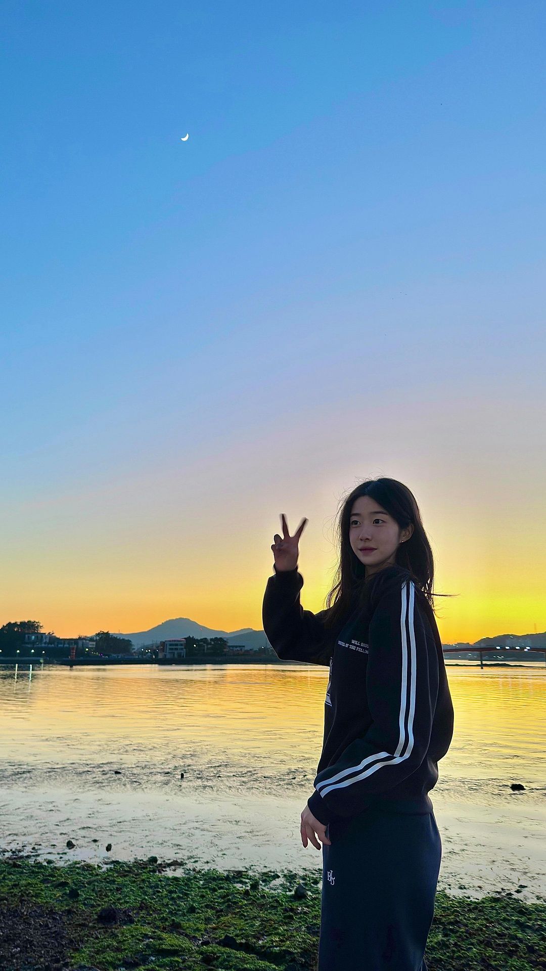 🌙✨ #거제 #바다 #노을